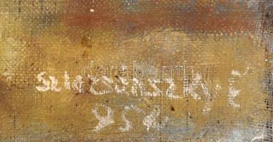 Szlazsánszky Ernő: Csendélet. Olaj, vászon, sérült. keret nélkül. 80x56cm