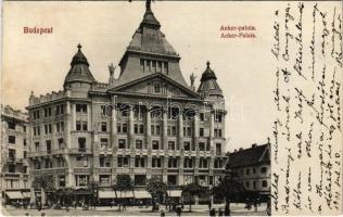 1911 Budapest V. Anker palota, Smith Premier írógép, Kállai, Polacsek és Ekker üzlete, gyógyszertár (r)