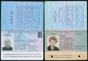 1993, 2004 Magyar Köztársaság által kiállított 2 db eltérő típusú útlevél