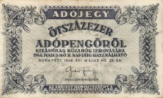 1946. Kis AP tétel, benne 10.000AP (1x), 50.000AP (1x), 100.000AP (1x), 500.000AP (17x), 1000.000AP ...