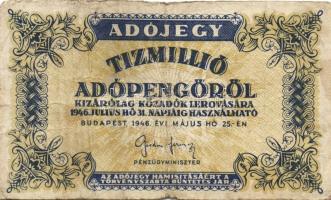 1946. Kis AP tétel, benne 10.000AP (1x), 50.000AP (1x), 100.000AP (1x), 500.000AP (17x), 1000.000AP ...