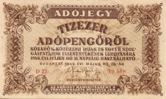 1946. Kis AP tétel, benne 10.000AP (1x), 50.000AP (1x), 100.000AP (1x), 500.000AP (17x), 1000.000AP ...