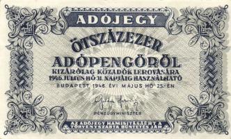 1946. Kis AP tétel, benne 10.000AP (1x), 50.000AP (1x), 100.000AP (1x), 500.000AP (17x), 1000.000AP ...