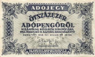 1946. Kis AP tétel, benne 10.000AP (1x), 50.000AP (1x), 100.000AP (1x), 500.000AP (17x), 1000.000AP ...