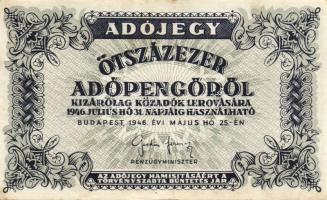 1946. Kis AP tétel, benne 10.000AP (1x), 50.000AP (1x), 100.000AP (1x), 500.000AP (17x), 1000.000AP ...