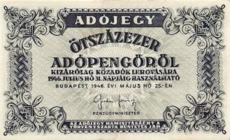 1946. Kis AP tétel, benne 10.000AP (1x), 50.000AP (1x), 100.000AP (1x), 500.000AP (17x), 1000.000AP ...