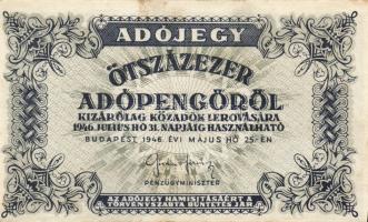 1946. Kis AP tétel, benne 10.000AP (1x), 50.000AP (1x), 100.000AP (1x), 500.000AP (17x), 1000.000AP ...