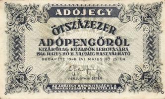 1946. Kis AP tétel, benne 10.000AP (1x), 50.000AP (1x), 100.000AP (1x), 500.000AP (17x), 1000.000AP ...