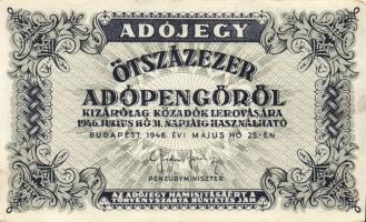 1946. Kis AP tétel, benne 10.000AP (1x), 50.000AP (1x), 100.000AP (1x), 500.000AP (17x), 1000.000AP ...