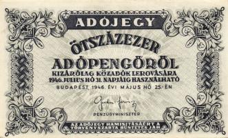 1946. Kis AP tétel, benne 10.000AP (1x), 50.000AP (1x), 100.000AP (1x), 500.000AP (17x), 1000.000AP ...