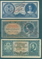 1930-46. 11db pengő, infla bankjegy klf fny-sokkal T:II,III + 1db bankjegy formájára nyomtatott kiál...