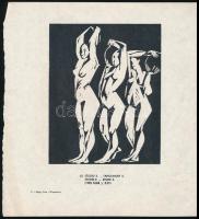 Zsögödi Nagy Imre (1893-1976), 2 db grafika: Tanulmány X és tanulmány XII. Fametszet, papír, jelzés nélkül, lap széle kissé sérült, 15x12 és 15×10,5 cm