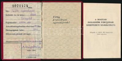1955 Magyar Dolgozók Pártja tagsági könyv Németh Károly aláírásával