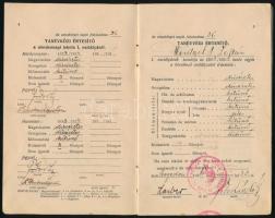 1933 Szeged, irredenta elemi népiskolai értesítő könyvecske