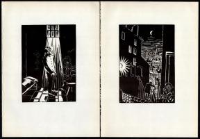 Frans Masereel (1889-1972): 15 db fametszet, papír, jelzett a fametszeten, lap széle kissé sérült, 1...