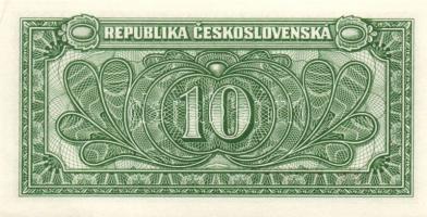 Csehszlovákia 1944-50. 1K (2x) az egyik "SPECIMEN" lyukasztással + 5K (2x) mindkettő &quot...