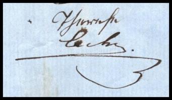 1859 Lechner Nepomuk János (1812-1884), Lechner Ödön építész apjának autográf levele fiához Gyulához