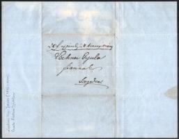 1859 Lechner Nepomuk János (1812-1884), Lechner Ödön építész apjának autográf levele fiához Gyulához