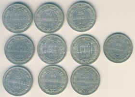Oroszország/Szocialista Szövetségi Szovjet Köztársaság 1922. 20k Ag (10x) T:2-,2/3,3+