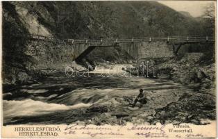 1904 Herkulesfürdő, Baile Herculane; Vízesés / waterfall