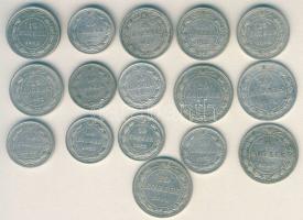 Oroszország/Szocialista Szövetségi Szovjet Köztársaság 1922-28. 10k Ag (7x), 15k (5x), 20k Ag (4x) T:2-,2/3,3+