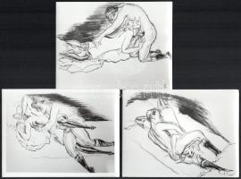 30 db erotikus rajz, fotó másolata cca 1930 12x9 cm