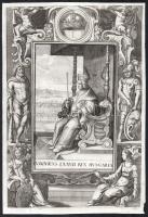 cca 1700-1750: I. Lajos magyar király portréja. Rézmetszet, papír. Jelzés nélkül. Lapszéli kisebb sérüléssel. 34x23 cm