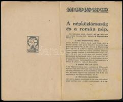 1919 A Népköztársaság és a román nép 7p. Lapkiadó RT. Kolozsvár.