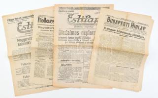1918 Az Őszirózsás forradalomról tudósító 4 db klf újság