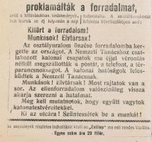 1918 Az Őszirózsás forradalomról tudósító 4 db klf újság