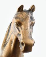 3 db bronz lófejes ruhaakasztó, fogas 15 cm