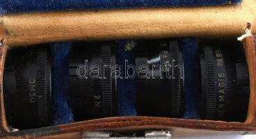 4 db Hermagis Paris lencse bőr tokkal d: 24 mm