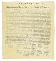 1776 Amerikai Függetlenségi Nyilatkozat REPRINT!, felcsavarva