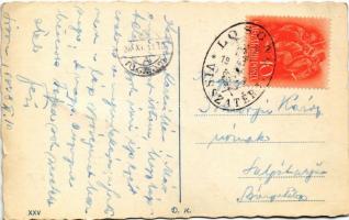 1938 Losonc, Lucenec; zsinagóga / synagogue + "1938 Losonc visszatárt" So. Stpl