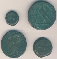 Hellenisztikus dinasztiák/Egyiptom II.Ptolemaios i.e.285-246. 4db klf Br pénz sor T:3,3-