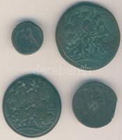 Hellenisztikus dinasztiák/Egyiptom II.Ptolemaios i.e.285-246. 4db klf Br pénz sor T:3,3-