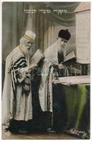 Zsidó rabbik, Héber üdvözlőlap / Jewish rabbis, Hebrew greeting