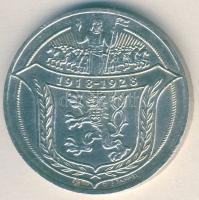 Csehszlovákia 1928. "10 éves a köztársaság - Szt. Prokop az ördöggel szánt" Ag 12,9g Szign...