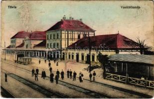 1914 Tövis, Teius; vasútállomás. Vasúti levelezőlapárusítás 3067. / railway station (fl)