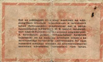 1946. 100.000.000AP vékony, sárgás papír T:III/IV