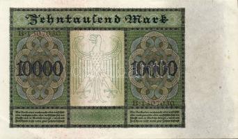 Német Birodalom / Weimari Köztársaság 1922. 10.000M (4x) egymásutáni ill. egy/két ugrású sorszámokka...