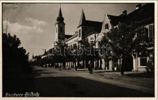 1940 Beszterce, Bistritz, Bistrita; utca / street view. photo