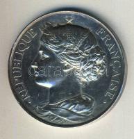 Franciaország 1890 körül "Marianne - Mezőgazdasági Kiállítás" Ag 43,5g átm.: 41mm T:2 k