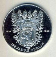 NSZK 1987. "Berlin 750 éves" Ag 20,1g T:PP