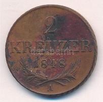 Ausztria 1848A 2kr Cu T:2 fo. Austria 1848A 2 Kreuzer Cu C:XF spotted Krause KM#2188