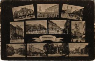 1917 Székesfehérvár, vasútállomás, színház, zsinagóga (kopott sarkak / worn corners)