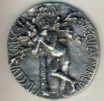 Ausztria 1956. "W. A. Mozart" nagyalakú Ag 54,7g, emlékplakett Szign.: Mauz V. T:2+