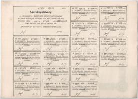 Sopron 1922. "Dunántúl Biztosító Részvénytársaság Sopron" 25db részvénye egyben, összesen ...