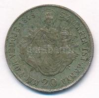 1848KB 20kr Ag "V. Ferdinánd" T:2 patina 
Adamo B5
