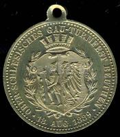 Német Birodalom / Császárság 1889. "Felső-Sziléziai Tornaünnepély Fr. L. Jahn" Cu emlékére...